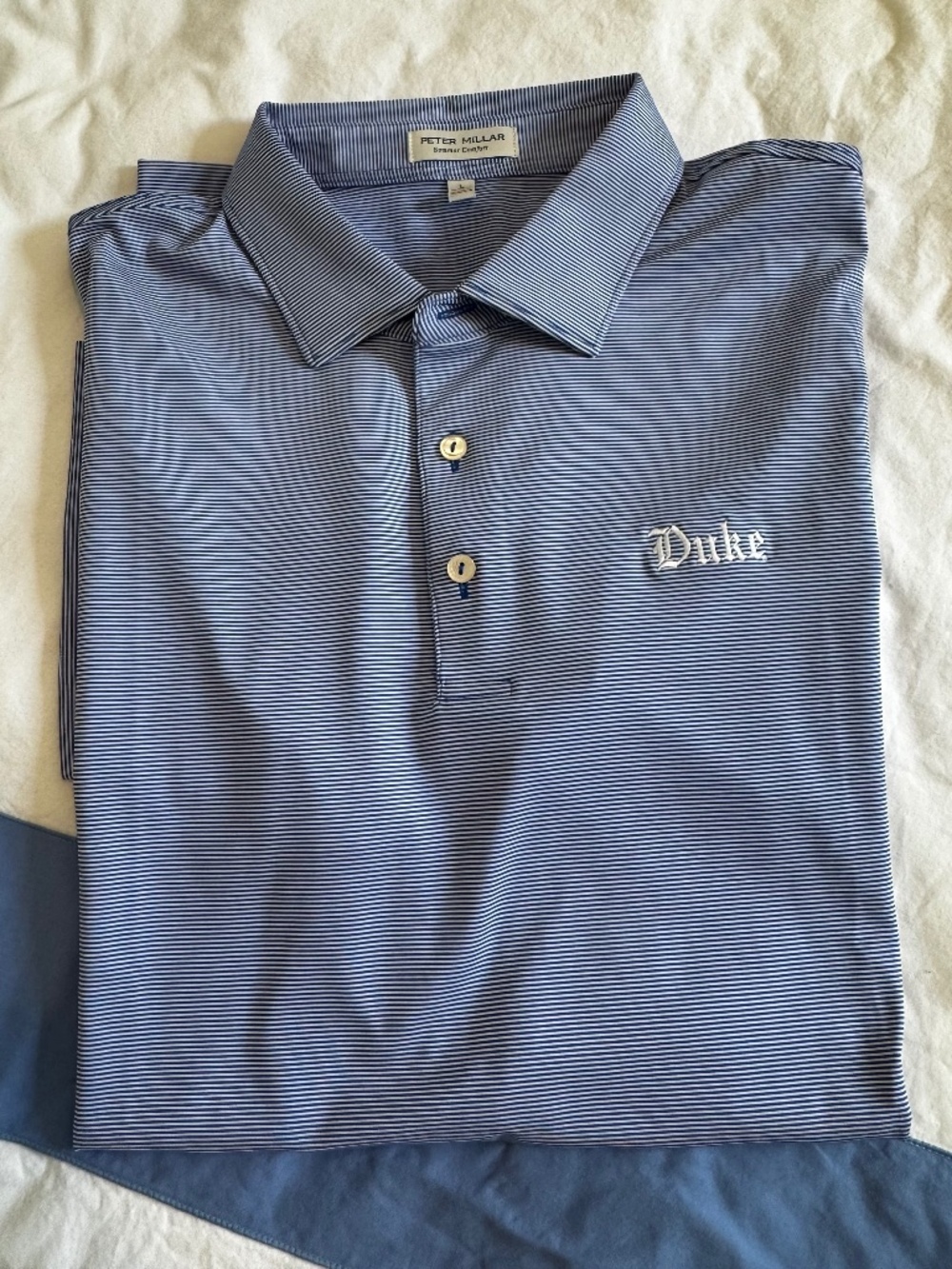 Peter Millar Summer Comfort Duke University Men's Polo Shirt Sz L